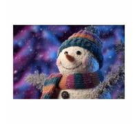 DMZPKZB manifesto di Natale Umano della neve Opere d'arte moderna,Quadro invernale su tela,Applicabile,soggiorno,Camera da letto,ufficio,bagno,studio(bianco98)-80x120cm Non incorniciato