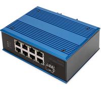 DIGITUS Network Switch - 8-Port Fast Ethernet - 1 SFP-Uplink - DIN-Rail Mounting