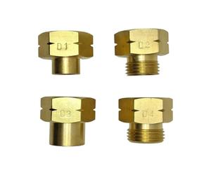 DN Autogas Parts Set di adattatori per bombole di gas GPL europeo, 4 adattatori in ottone per bombole GPL/propano tedesche G.12 per raccordi di riempimento nei paesi europei