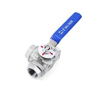 DN10 DN15 DN20 DN25 DN32 DN50 Acciaio inossidabile 304 BSPT Filettatura maschio Valvola a sfera a 3/tre vie Tipo T/L 1/4" 3/8" 1/2" 3/4" 1" 1-1/4"(L Type,DN15)