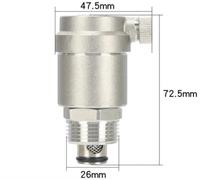 DN15/20/25 1/2" 3/4" 1" BSP Male 304 Stainless Automatic Air Vent Safety Release Pressure Relief Valve Pipeline Water Heating(3l4 BSPT DN20 L-72mm)
