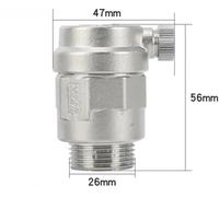 DN15/20/25 1/2" 3/4" 1" BSP Male 304 Stainless Automatic Air Vent Safety Release Pressure Relief Valve Pipeline Water Heating(3l4 BSPT DN20 L-56mm)