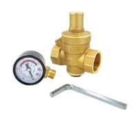 DN15/20/25/32 Valvole di mantenimento della riduzione della pressione 'acqua in ottone Valvole di scarico regolabili con manometro(DN25 with gauge)