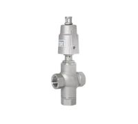 DN15/20/25 Tri Clamp BSPT Tee 3 Modi 304 Valvola di sede ad angolo azionata pneumatica in acciaio inossidabile 1 pz (filettatura, DN25)