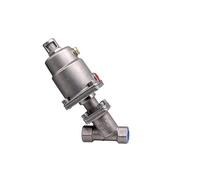 DN15 DN20 DN25 Attuatore pneumatico in acciaio inossidabile Valvola a sede angolare a pneumatica 16bar for vapore Gasolio Normalmente chiuso(Dn15,Double Acting)