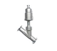 DN15 DN20 DN25 Valvola pneumatica a sede inclinata a installazione rapida in acciaio inossidabile a normalmente chiusa Guarnizione in PTFE(Dn15,CLOSED-SINGLE ACTING)