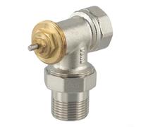 Dn15 Dn20 Valvola ad angolo termostatica in ottone M30 x 1,5 mm, filettatura resistente alla ruggine, per sistema di radiatore, inclinazione flessibile, installazione senza testa inclusa (DN20)