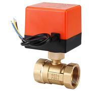 DN15 DN25 Valvola a Sfera Motorizzata a 2 Vie 3 Fili AC 220V Valvola Elettrica in Ottone a Pressione di Esercizio di 1,6 mpa (DN25)