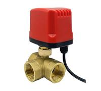 DN15-DN50 3 Way IP65 Waterproof Motorized Ball Valve 3-Wire 2-Control Brass Electric Actuators 220V 12V 24V(2",L TYPE_12VDC_CR02)