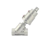 DN15 Stainless Steel Pneumatic Actuator Angle Seat Valve Pneumatic Seat Valve 16bar for Steam Gas Oil Normally Closed(Single Acting)