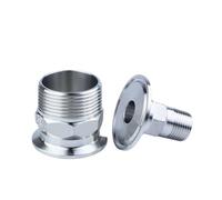 DN15 x Ferrule 25.4 304 Stainless Steel Tri Clamp Hexagon BSPT Male Threaded Ferrule Pipe Fitting