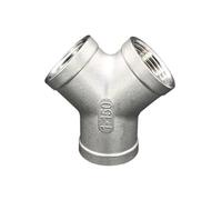 DN20 3/4" Female Y Shaped splitter 304 Stainless Steel Pipe Fitting Connector Coupling Adapter