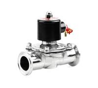 DN20-50 & 1.5"-2.5" Tri Clamp SUS304 Sanitary Solenoid Valve - AC220V/DC24V for Homebrew, Dairy(DN20,Polished-AC 220V)