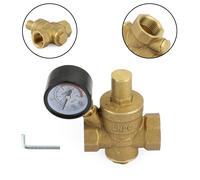 DN20 Riduttore Pressione Ottone 3/4" Acqua Valvola Regolatore Con Manometro IT Y