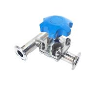 DN20 x 1.5" Tri Clamp Tee 3 Ways 316L Stainless Steel Tri Clamp Diaphragm Valve Brew Beer Dairy Product