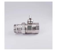 DN25 1" Female to Male Nickel Plated Brass Ball Valve With Handle Temperature 0-120C Pressure 16 Bar