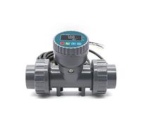 DN25-80 Misuratore di portata con display digitale intelligente ad alta precisione RS485 Misuratore di portata elettronico LCD Sensore di flusso in PVC for irrigazione da giardino(LCD version,3 UK)