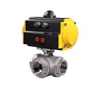 DN25 Tre modi pneumatica a doppio effetto valvola a sfera NPT-2PCS Set di valvole di controllo