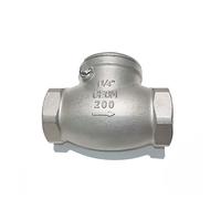 DN40 1-1/2" BSPT 304 Stainless Steel One Way No-return Check Swing Horizontal Valve Soft Seal
