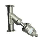 DN40 Valvola a sede angolare NC Morsetto OD 64MM Acciaio Inox 304 Azionamento Ad Azionamento Ad Aria Normalmente Chiuso 1 Pz