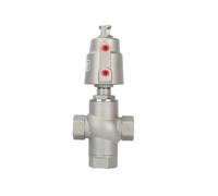 DN50 3 Way Pneumatic Seat Valve 16bar Normally Closed Pneumatic Actuator Angle Seat Valves For Steam Gas Oil(Single Acting)