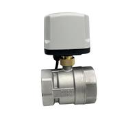 DN50 Stainless Steel Electric Motorized Thread Ball Valve Brass AC220V 2 Way 3-Wire 1.6Mpa with Actuator For water, gas, oil(12VDC)