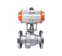 DN50 Valvola a sfera pneumatica a flangia da 2 pollici Q641F-16P normalmente aperta e normalmente chiusa con filtro interruttore di limite dell'elettrovalvola (Dn50-wcb, AC220V)