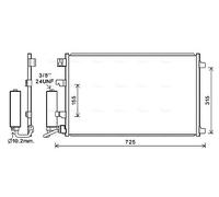DN5420D AVA QUALITY COOLING Condensatore, Climatizzatore per NISSAN