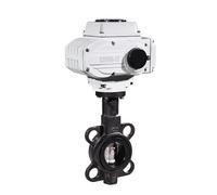 DN80 Casting Motorized Butterfly Valve On Off Type 3 inch Wafer Electric Butterfly Valve Cast Iron Body Stainless Steel Disc(DC12V)