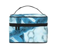 DNA Blu, Borsa da viaggio per il trucco da donna, Grande organizer per cosmetici