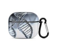 DNA Chain Photo Bluetooth Earbuds Case Cover Full Body Protezione Antiurto Custodia rigida Supporto Ricarica Wireless con Portachiavi Regalo Personalizzato per AirPods 3