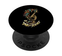 DNA Della Scienza Genetica Biologia Microscopio Scienziato PopSockets PopGrip Adesivo