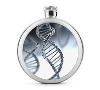 DNA - Fiaschetta per whisky con foto, piccola fiaschetta portatile da viaggio, in acciaio inox, a prova di perdite, per feste di nozze, testimone dello sposo, regalo per damigella d'onore, 141,7 g