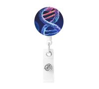 DNA Genetic Helix Badge Reel Clip retrattile da lavoro porta badge in plastica leggera porta badge badge clip per infermieri ufficio regali