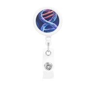 DNA Genetic Helix Badge Reel retrattile ID badge clip divertente lavoro badge titolare con coccodrillo plastica leggera porta nome titolare per infermiere insegnante ufficio regali