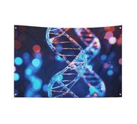 DNA Genetic Helix Bandiera 0,9 x 1,5 m No Fade Bandiera di benvenuto Giardino Cortile Casa Bandiere Decorative Garden Yard Sign Indoor Outdoor Banner Party Home Decor