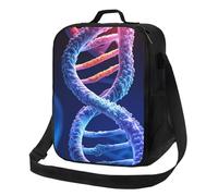 DNA Genetic Helix Borsa per il pranzo per donne e uomini, borsa termica per il pranzo, riutilizzabile, a prova di perdite, contenitori per alimenti, borsa termica per pasti a spalla, per lavoro