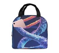 DNA Genetic Helix Borsa per il pranzo per donne e uomini, borsa termica per il pranzo, riutilizzabile, a prova di perdite, con tasche laterali, contenitori per alimenti più freddi, grande, per lavoro