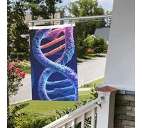 DNA Genetic Helix Flag 0,6 x 0,9 m Outdoor Indoor Primavera Estate Autunno Inverno Giardino Bandiere con Occhiello Verticale Doppio Lato Festività Banner per Decorazioni da Cortile