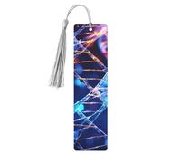 DNA Genetic Helix Segnalibri in legno per gli amanti dei libri, segnalibro fai da te fatto a mano con nappe colorate stampati su entrambi i lati, accessori artistici per libri, regalo per donne e