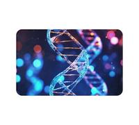 DNA Genetic Helix, tappetino di benvenuto per interni ed esterni, facile da pulire, resistente alle macchie e allo sbiadimento, tappetino da bagno in flanella assorbente, 40 x 80 cm