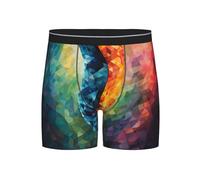 Dna Geometrico Scienza Rosso Blu Uomo Mutande Moda Slip Mutande Classico Boxer Aderenti Leggeri Boxer Shorts L