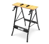 DNA MOTORING Banco da lavoro regolabile, portatile, pieghevole, multiuso, con righello di misurazione e goniometro, ideale per garage, casa, fai da te e falegnameria, TOOLS-00454