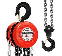DNA MOTORING Sollevamento manuale a catena in acciaio con blocco a catena a mano 2T/3000 libbre capacità 3 m catena e 2 ganci resistenti, caduta manuale a catena per magazzini edili macchine