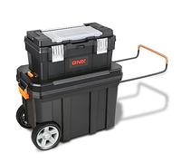 DNA MOTORING Tools-00004 - Valigetta per attrezzi a 2 ripiani, impilabile, 89 x 30 x 60 cm (lunghezza x larghezza x altezza)