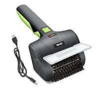 DNA MOTORING Tools-00219 Spazzola elettrica senza fili per la pulizia della griglia, ricaricabile, con cavo di ricarica di tipo C, verde/nero, acciaio inossidabile