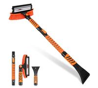DNA MOTORING Tools-00376 - Spazzola da Neve separabile 3 in 1 da 100 cm, con spatola e Raschietto per Ghiaccio per Auto, SUV, Camion, Parabrezza, Strumento Estensibile per la rimozione della Neve,