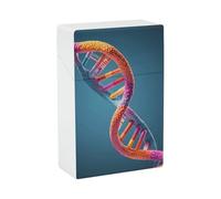 DNA - Portasigarette con catena fotografica, portatile, leggero, da viaggio, impermeabile, in plastica, tascabile, per 20 sigarette
