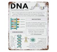 DNA Structure Biology Vintage Tin Metal Sign Science Chart Retro Wall Art for Lab Study Office Decor 8 X 12 Inch