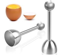 Dncvb 2 aprisuovo con sfera, super risparmio di tempo, testa d'uovo di alta qualità, in acciaio inox, diametro 40 mm, per uova crude e cotte